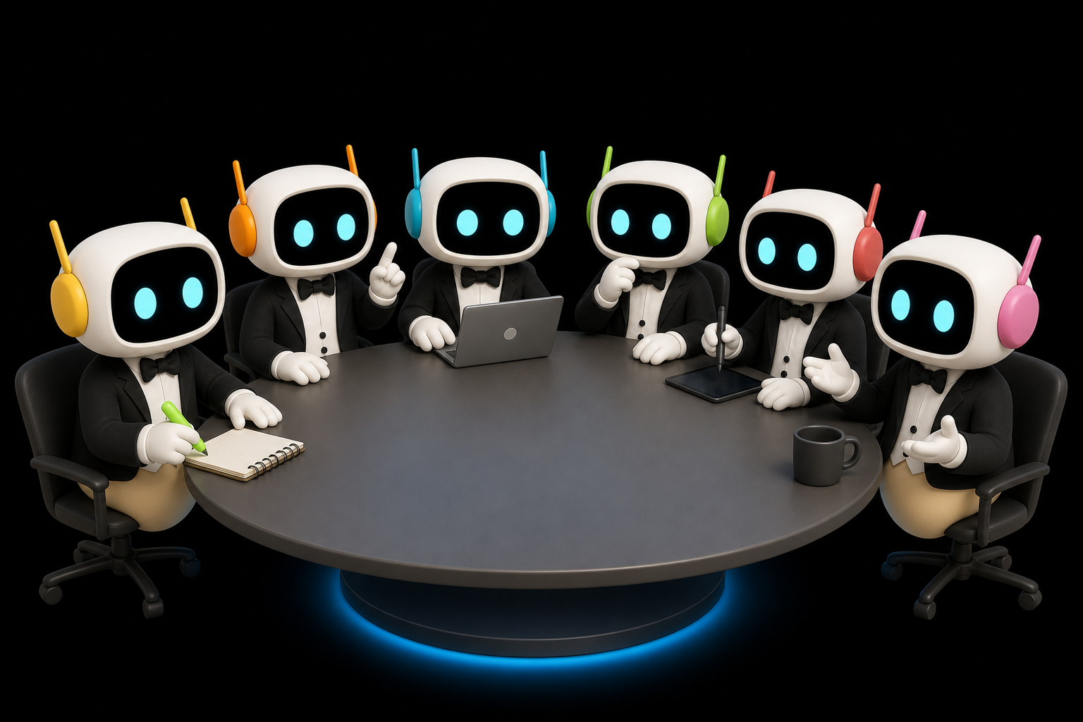 Equipo de agentes Rentiagent reunidos en una mesa