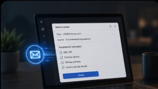 Correo automático solicitando documentación del expediente