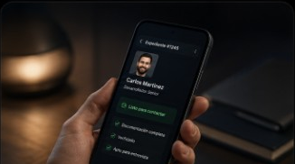 Candidato listo para contactar en el movil